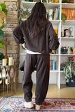 Terry B Lantern Sleeve Sweatshirt Coffee Bean